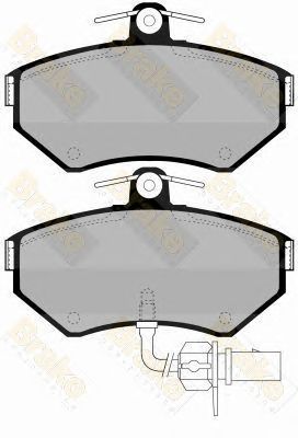 BRAKE ENGINEERING pa1300 -  Комплект тормозных колодок, дисковый тормоз
